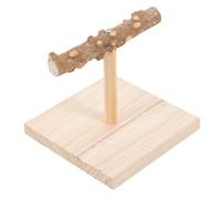 Kisangel Percha para Pájaros Plataforma De Percha para Loros Juguete De Madera para Loros De Escritorio Estante De Pie para Pájaros Soporte para Loros De Juguete Percha De