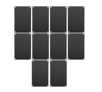 Kisangel Placas de Aluminio Anodizado Negro para Grabado Tamaño 150X100 MM Grosor 05 MM 10 Unidades Placas Metálicas Multifuncionales para Señalización Letreros de Puerta y Nombres