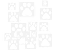 Kisangel Plantillas Reutilizables para Manualidades de Huellas de Perro 14 Piezas de Plástico para Pintar Aerosol Dibujo y Decoración de Paredes Plantilla para Textura y Pintura Hueca