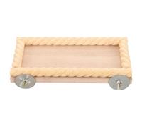 Kisangel Plataforma de Madera para Perchas de Pájaros y Hámster, Trampolín Resistente para Jaulas Pequeñas, Accesorio para Ejercicio y Entretenimiento de Mascotas Pequeñas