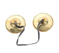 Kisangel Platillos de Mano de Cobre Puro Pulido, Pequeños Platillos Crash para Meditación, Yoga y Percusión, Instrumento Musical Portátil Adecuado para Adultos y Prácticas Zen