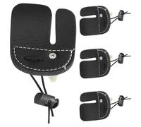 Kisangel Protector de Dedos Deportivo para Arquería Recurvo 4 Piezas Negro Doble Capa Ajustable Elástico Cómodo para Tiro Exterior Suministro Precisión