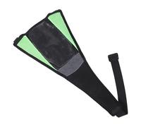 Kisangel Protector de Sudor para Bicicleta con Red Recogedora, Banda Ajustable 6.0 Táctil Anti-Sudor Negro y Verde, Accesorio para Entrenador de Ciclismo Indoor, Funda para Manillar
