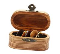 Kisangel Púas De Guitarra y Caja De Madera Organizador para Púas Estuche para Guitarra Acústica Eléctrica Contenedor para De