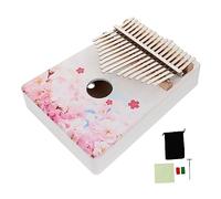 Kisangel Pulgar dedo adulto para pequeño instrumento musical principiante kalimba casa kalimba mini piano kalimba principiantes kalimba Instrumento de música portátil Pino blanco rosa