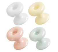 Kisangel Pulsador Botón de Descarga Inodoro Forma de Corazón 4 Piezas Multicolor, Herramienta Auxiliar para Uñas Largas, Compatible Varios Modelos, Elevador de Tapa para Color Aleatorio