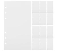 Kisangel Recambio Papel Adhesivo A6 50 Hojas Doble Cara para Carpeta de 6 Anillas Hojas Reutilizables Blancas para Álbum de Pegatinas Recambio Insertable para Organizador de Stickers