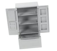 Kisangel Refrigerador Miniatura para Casa de Muñecas Muebles de Juguete Color Plata Accesorio de Cocina para de Imaginativo