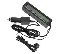 Kisangel Reloj Digital de Coche Multifunción con Monitor de Temperatura Interior y Exterior Pantalla LED Bicolor Azul y Naranja Voltímetro Integrado para Vehículo y Oficina