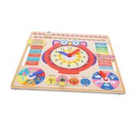 Kisangel Reloj Educativo de Madera para Calendario Aprendizaje Estaciones Juguete Didáctico para Desarrollo Cognitivo Infantil