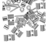 Kisangel Retenedores de Cuerda Diseño para Guitarra Eléctrica Juego de 10 en Metal Plateado, con Tornillos de Montaje Que Reduce la Fricción y Roturas