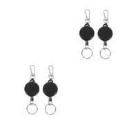Kisangel Retráctil De Inoxidable con Cable Antipérdida Sujetador para Claves Y Accesorios De Exterior 2 Piezas*2