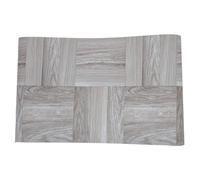 Kisangel Rollo de Suelo de Vinilo Autoadhesivo PVC 58,5 CM X 3 M X 1,5 MM Gris Blanco, Pegatina Antideslizante Diseño de Veta de Madera para Renovación y Decoración de Suelos en Hogar y