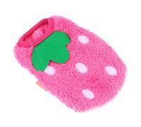 Kisangel Ropa De Invierno para Conejos y Cobayas Chaleco con Capucha para Mascotas Pequeñas Disfraz Agradable De Perro De Tamaño Extra En Color Fucsia con Diseño De Fresa