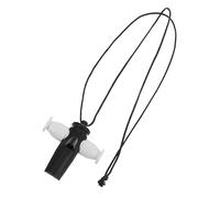 Kisangel Silbato de Samba de Tres Tonos en Abs Negro Cordón Práctico, Instrumento Musical para Adultos y Niños, Adecuado para Enseñanza del Método Orff