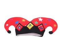 Kisangel Sombrero de Carnaval: Tocado para fiesta de Mardi Gras - Tocado de payaso para fiestas de circo - Disfraz de cosplay de mascarada mexicana, rojo