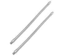 Kisangel Soporte Ajustable de Tubo de Cuello de Cisne de Hierro Rosca Externa de 300 MM, Brazo Flexible para Accesorios de Iluminación LED, 2 Piezas para Bricolaje y Lámparas de Mesa