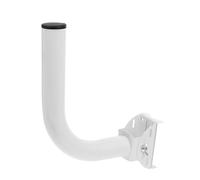 Kisangel Soporte de Antena Exterior para Montaje en Mástil, Resistente de Acero Brazo Ajustable y Fácil Instalación para Entornos al Aire Libre Color Claro