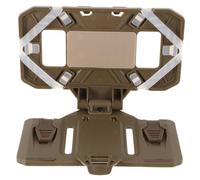 Kisangel Soporte para Teléfono de Montaje Pecho para Chaleco Plataforma Plegable para Navegación y Almacenamiento Accesorio Multifuncional para Senderismo y Caza Color Arena