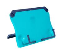 Kisangel Soporte Plegable para Partituras Musicales, Soporte de Escritorio Compacto de Abs Azul, Estante Multifuncional para Libros, Partituras y Tabletas, Adecuado para Lectura y Estudio