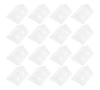 Kisangel Soportes de Esquina de Plástico Transparentes Medianos Escuadras para Muebles 4 Orificios 20 Unidades para Estantes Armarios y Cajones Soporte Conector para Tableros