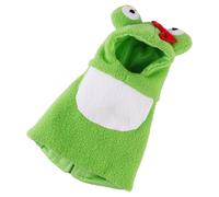 Kisangel Sudadera Capucha para Pájaro Loro, Ropa Abrigada de Polar, Talla M Verde, Disfraz para Cosplay y Fotos, Accesorio Fotográfico para Mascotas Pequeñas