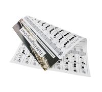 Kisangel Tabla de Acordes para Flauta Pequeña, Póster de Aprendizaje en Papel Estucado, Guía de Notas y Diagramas para Principiantes, Accesorio Esencial para Entrenamiento y Práctica