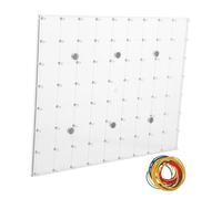 Kisangel Tablero Magnético para Enseñar Clavos Tablero Geométrico De Plástico Montessori Reutilizable Rompecabezas Matemáticos