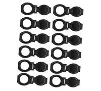 Kisangel Tapa para Lente de Cámara USB Protector de Lente de Cámara Pack de 12 Unidades Plástico ABS Resistente Color Negro para Privacidad y Seguridad Ordenadores y Portátiles