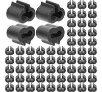 Kisangel Tapones Antideslizantes para Patas de Muebles 4mm, 100 Piezas Negras, Abrazaderas de Plástico para Cubiertas de Patas de Silla, Protectores para Evitar Deslizamiento y Daños