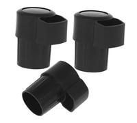 Kisangel Tapones Para Saxofón Alto Curvo, 3 Piezas, Color Negro, Accesorios Protectores Para Llaves y Extremo Del Saxofón Alto, Prevención De Polvo y Suciedad Para Músicos