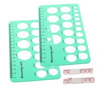 Kisangel Tarjeta De Medición De Pezones Para Bridas, Accesorio De Silicona Flexible Verde, Herramienta Precisa Para Lactancia Materna, Portátil Para Madres, Juego De 2 Unidades Regla Integrada