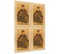 Kisangel Tarjeta Metálica Dorada Tai Sui 2027 Año Cabra 4 Piezas para Altar en Casa Símbolos Tradicionales Feng Shui para Protección y Buena Fortuna