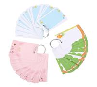 Kisangel Tarjetas de Palabras de Enseñanza, Tarjetas de Palabras en Blanco, 3 Libros, Estucado E Hierro, Esquinas Redondeadas, Accesorio de Enseñanza y Obsequio