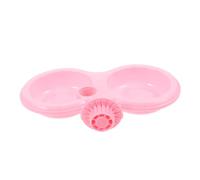 Kisangel Tazón Colgante para Perros y Gatos Comedero Doble Removible para Jaulas y Transportadoras para Alimento y Agua de Limpiar Diseño Antiderrames Color Rosa