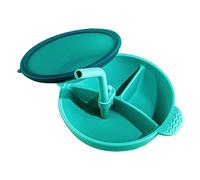 Kisangel Tazón para Niña con Ventosa y Compartimentos Cuenco Seguro para Alimentación Infantil con Pajita Utensilios para Pequeños Entrenamiento para Comer sin Derrames Color Verde