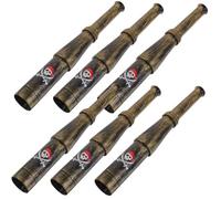 Kisangel Telescopio Monocular Retráctil de Plástico 6 Piezas para Fiestas Temáticas Infantiles Juguete Educativo Portátil para Exploración y Obsequio