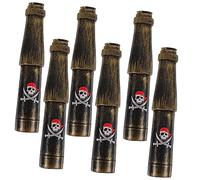 Kisangel Telescopio Pirata Monocular Pequeño 6 Piezas para Niños Diseño de Cosplay en Fiestas de Disfraces y Aprendizaje