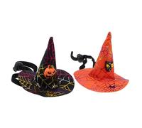 Kisangel Tocado De Festivo para Mascotas Gorro Bruja Elementos Clásicos De Halloween Cómodo y Elegante