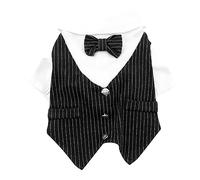 Kisangel Traje De Perro Gentleman De Poliéster para Mascotas Vestido Elegante De Doble Raya para Ocasiones Especiales XXL para Bodas y Fiestas