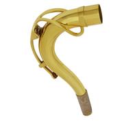 Kisangel Tubo de cuello saxófono cuello de saxo soprano accesorios saxo soprano cuello de la boquilla del saxofón accesorios saxo barítono latón plateado Dorado