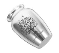 Kisangel urna para Mascotas urnas de Recuerdo Soporte para Cenizas de Gato Frasco de urna de compañía urnas Decorativas urna de Perro conmemorar tinaja de Barro Metal aleación de Aluminio
