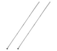 Kisangel Varillas de Reemplazo para Futbolín de Hierro 8 Mm Diámetro y 52,5 Cm Largo con Tapas Protectoras, 2 Piezas para Mesa de Futbolín 0,7 M, Accesorios para Juego Familiar