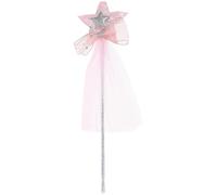 Kisangel Varita de Hada para Niñas Rosa Estrella Brillante Accesorio de Disfraz para Fiesta de Cumpleaños y Halloween Palo de Gasa y Plástico Seguro para Juguete de Bastón de Fiesta