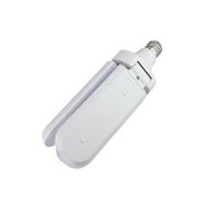 Kisangel Ventilador Plegable Bombillas LED 45W Luz LED Ajustable 90° 3 Hélices 3000K Blanco para Sala de Estar Bar Restaurante Hogar