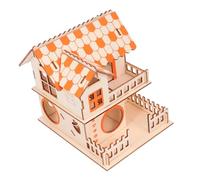 Kisangel Villa para Hámster De Madera para Hámster Escondite para Hámster Juguete para Hámster para Hámster De Madera para Hámster para Ratón De Hámster