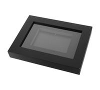 Kisangel Vitrina Diseño Elegante para Tarjetas Coleccionables de Madera y Acrílico Estructura Montada en Pared, Cubierta Protectora Transparente para Exhibición en Área Personal