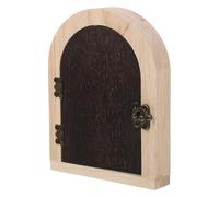 Kisangel Wooden Fairy Door Wall Outlet Cover Decorative Rustic Wood Socket Protector With Hidden Flip Door For And Pet Safety Easy Installation Touchproof Rounded Edges Versatile Nursery