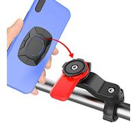 Kisbeibi Soporte de teléfono para motocicleta, soporte ajustable giratorio de 360°, soporte universal para teléfono de motocicleta para la mayoría de dispositivos GPS y teléfonos inteligentes de 4.7 a