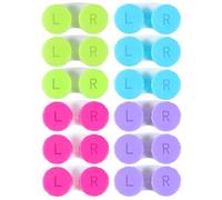 KISEER Paquete de 12 Estuches Coloridos para Lentes de Contacto, Kit de Almacenamiento